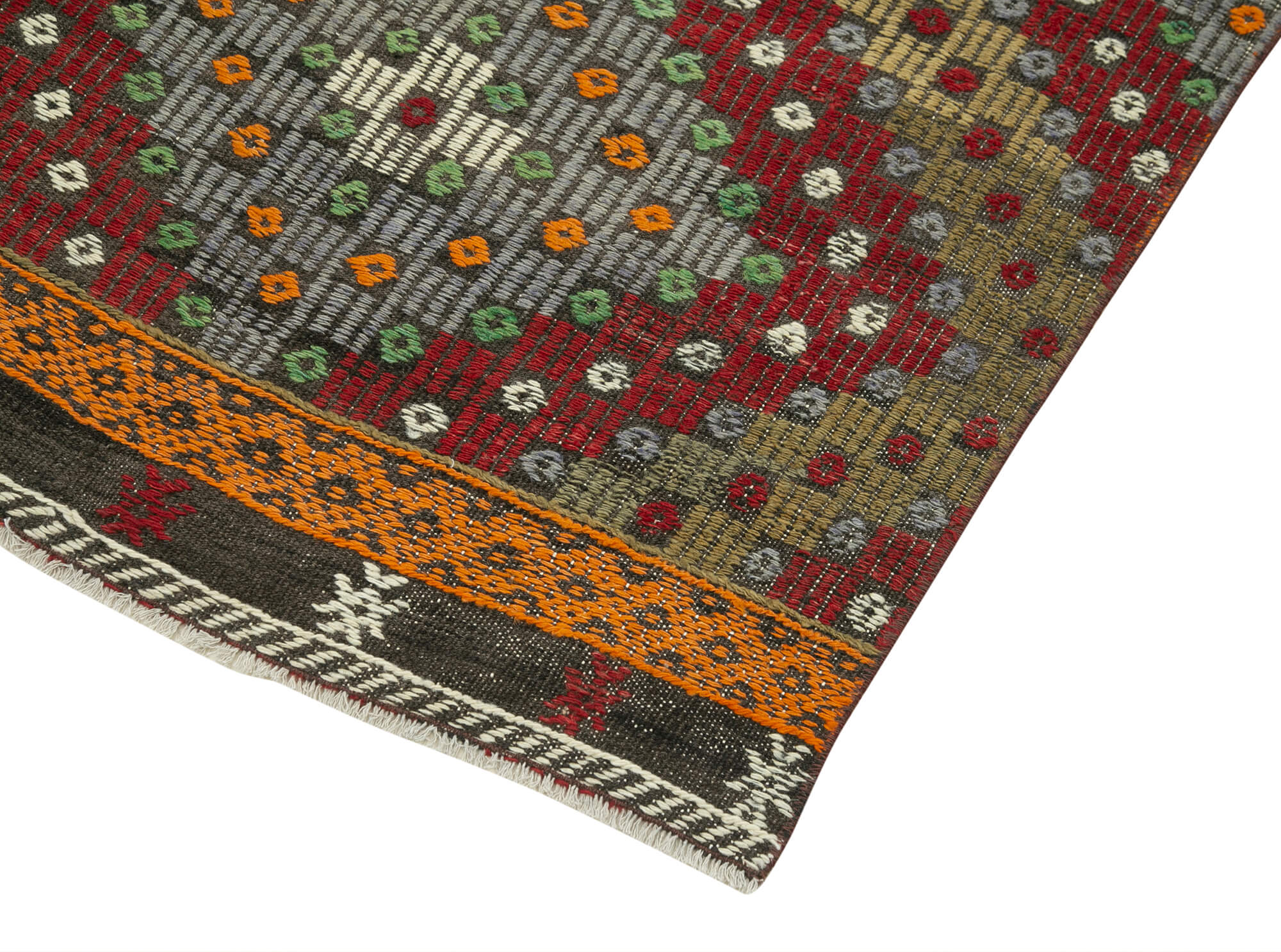 3x12 Multicolor Oriental Kilim Runner Rug - 29258