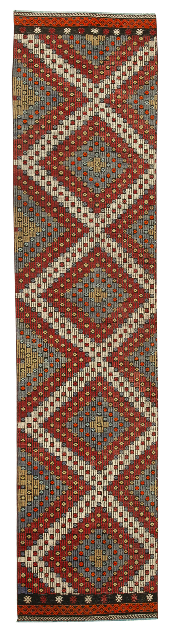 3x11 Multicolor Oriental Kilim Runner Rug - 29259
