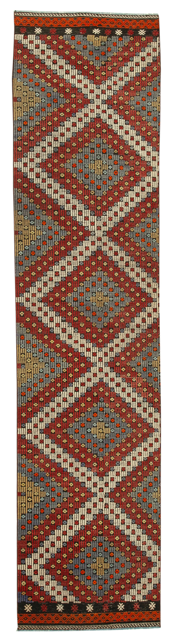 3x11 Multicolor Oriental Kilim Runner Rug - 29259