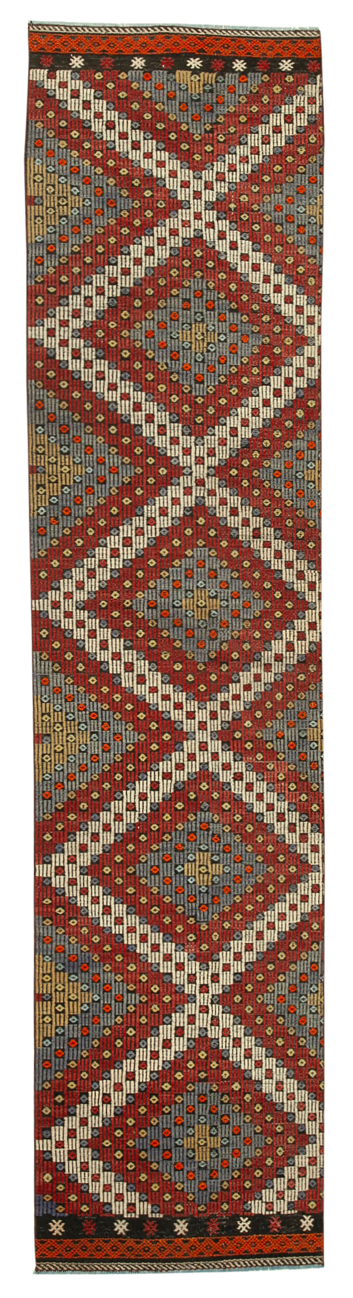 3x11 Multicolor Oriental Kilim Runner Rug - 29259