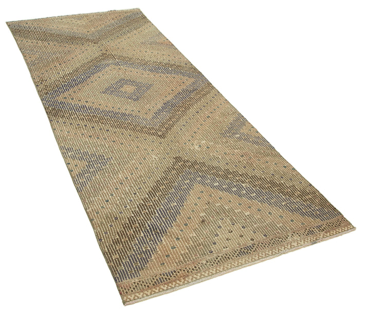 3x9 Beige Oriental Kilim Runner Rug - 29264