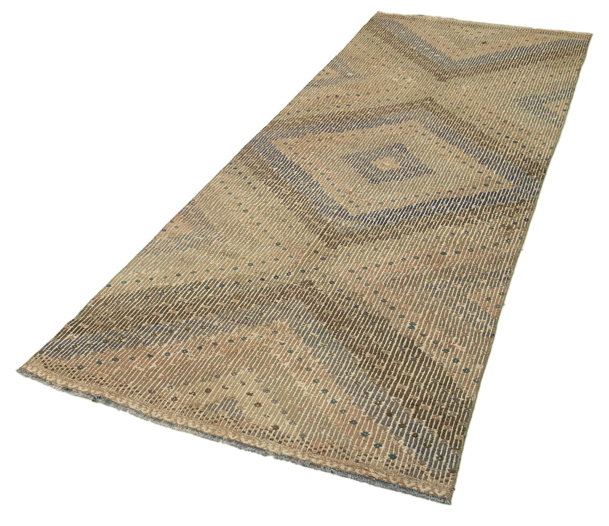 3x9 Beige Oriental Kilim Runner Rug - 29264