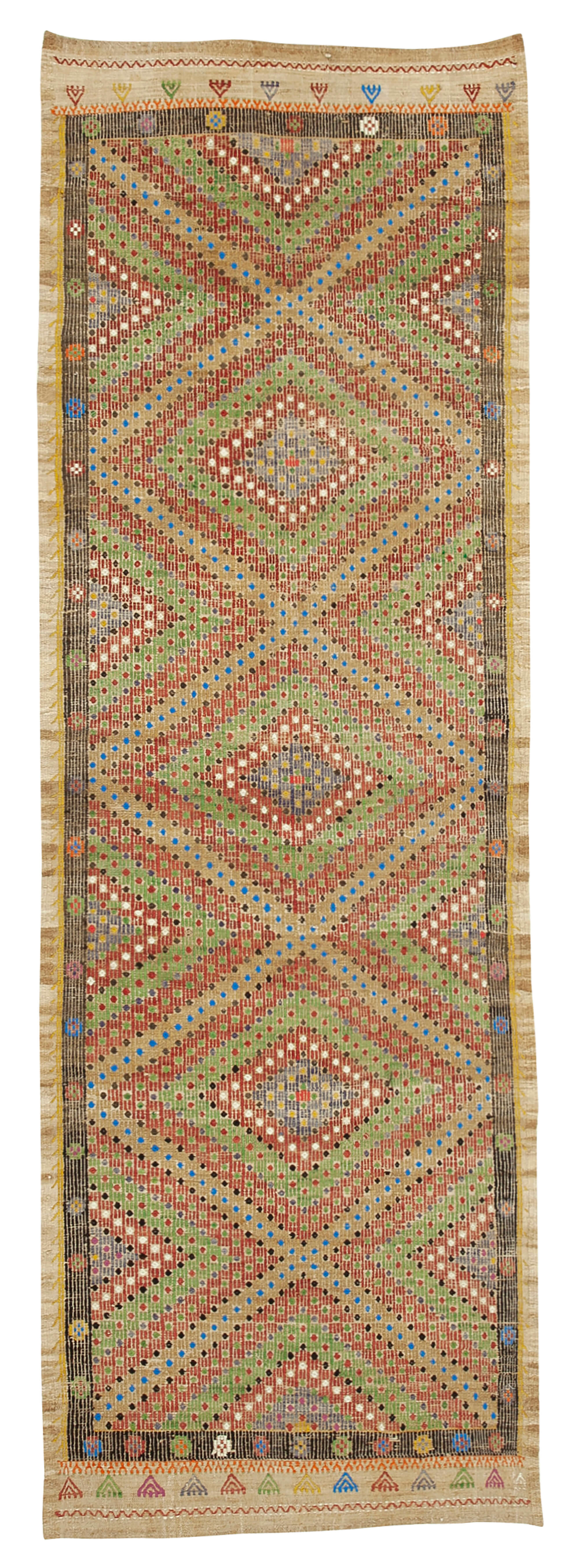 4x8 Multicolor Oriental Kilim Runner Rug - 29272