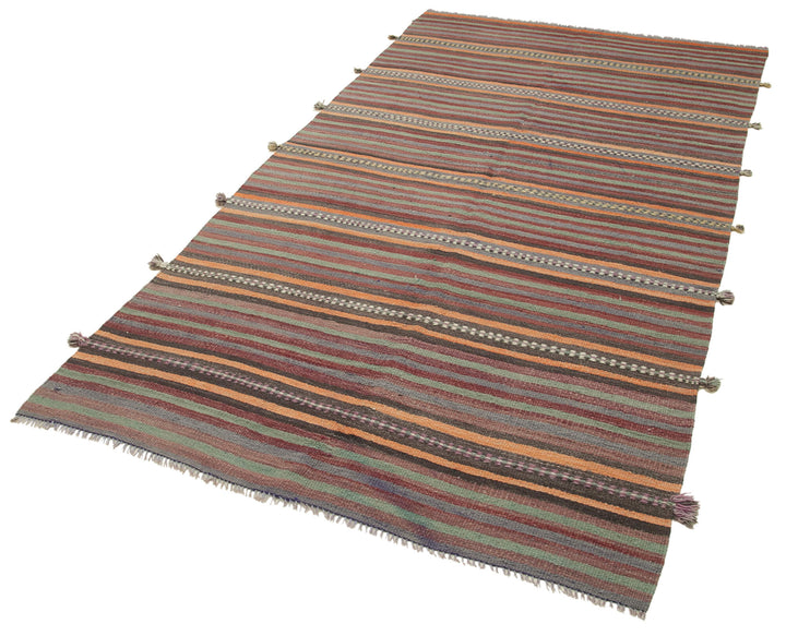 4x9 Orange Oriental Kilim Rug - 29321
