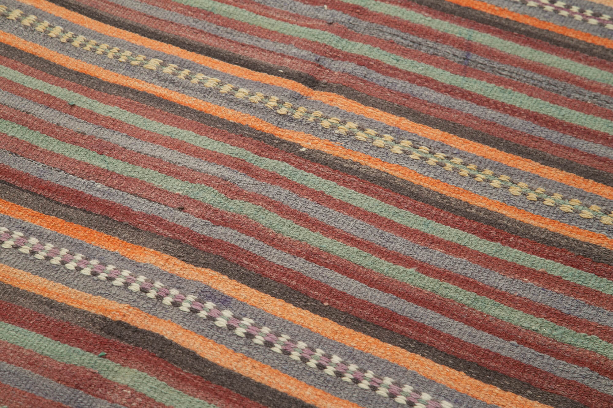 4x9 Orange Oriental Kilim Rug - 29321