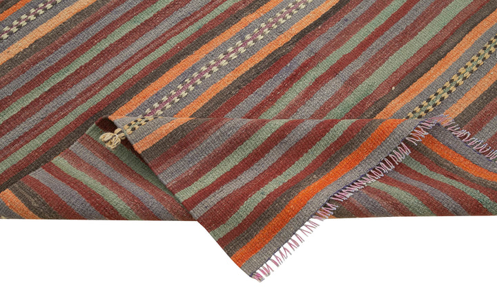 4x9 Orange Oriental Kilim Rug - 29321