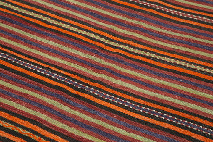 5x8 Orange Oriental Kilim Rug - 29322