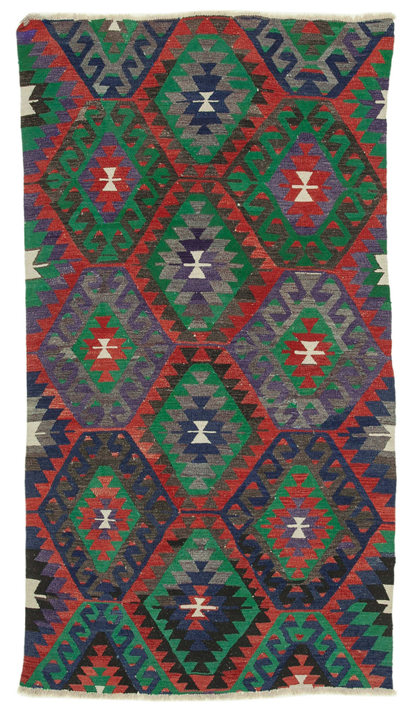 5x10 Red Oriental Kilim Rug - 29435