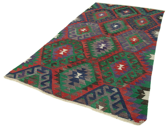 5x10 Red Oriental Kilim Rug - 29435