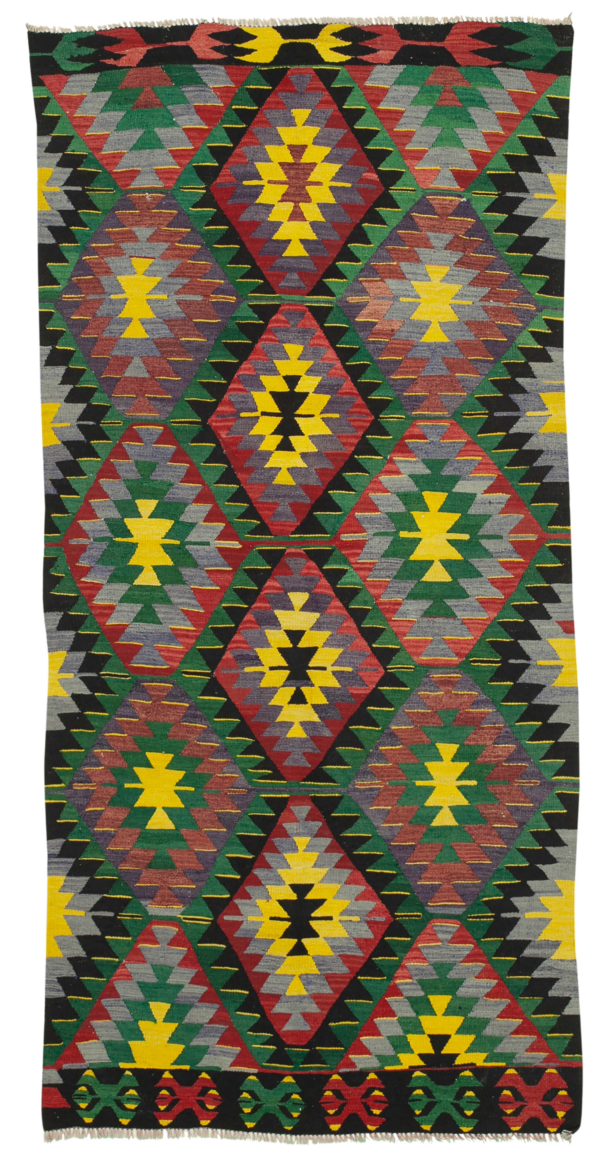 4x8 Yellow Oriental Kilim Rug - 29441