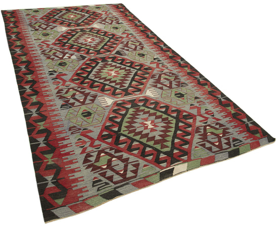 5x10 Red Oriental Kilim Rug - 29458