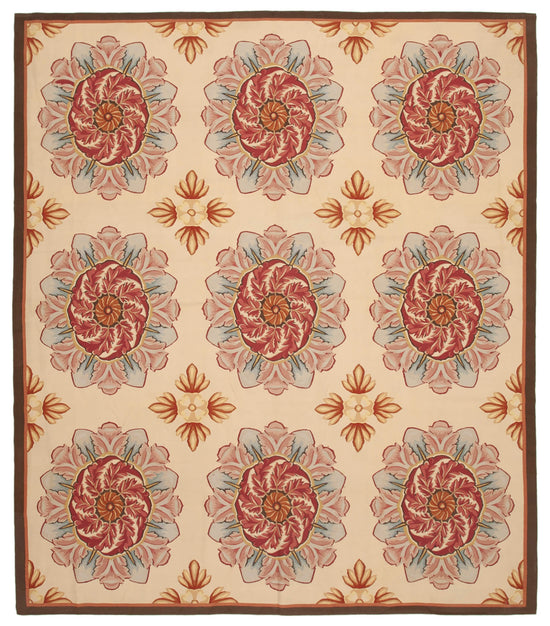 10x12 Beige Aubusson Kilim - 29470