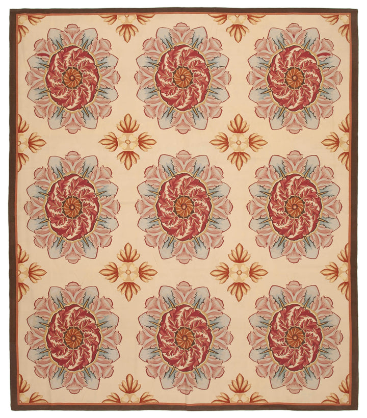 10x12 Beige Aubusson Kilim - 29470