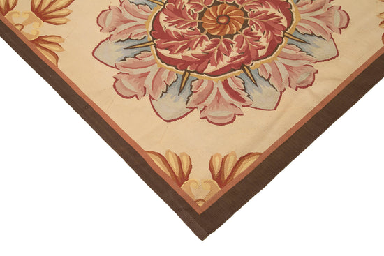 10x12 Beige Aubusson Kilim - 29470