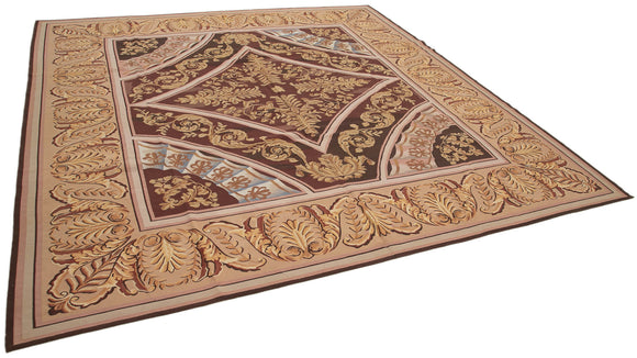 12x13 Pink Aubusson Kilim - 29472