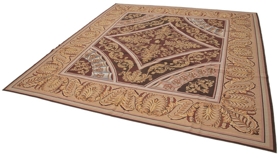 12x13 Pink Aubusson Kilim - 29472