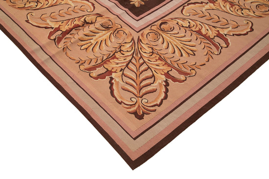 12x13 Pink Aubusson Kilim - 29472