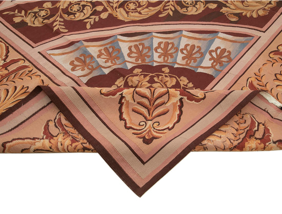 12x13 Pink Aubusson Kilim - 29472