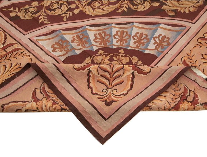 12x13 Pink Aubusson Kilim - 29472