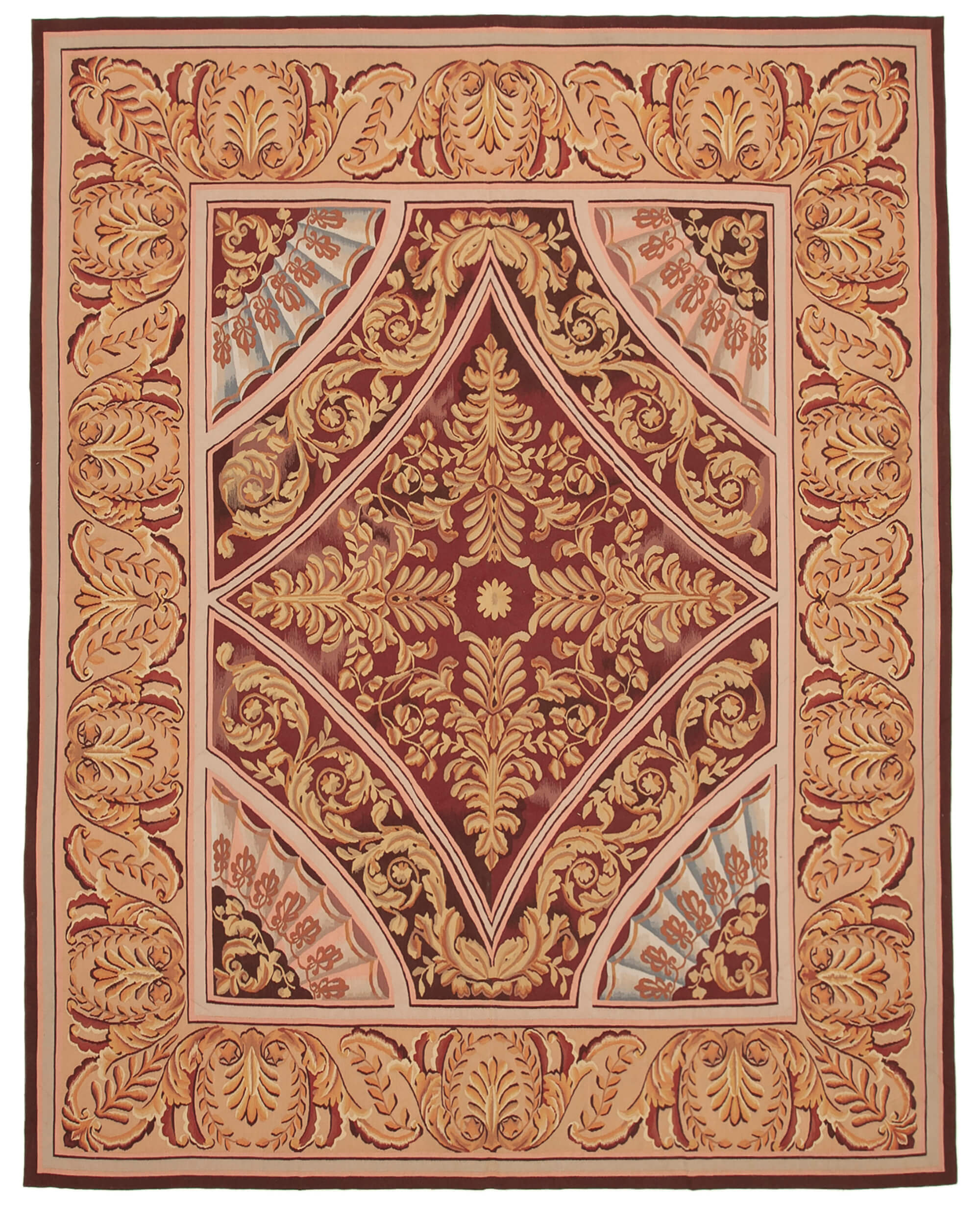 9x11 Pink Aubusson Kilim - 29477