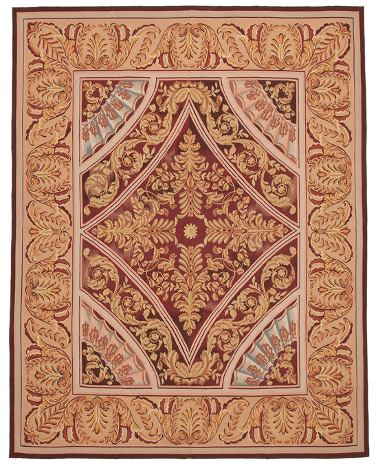 9x11 Pink Aubusson Kilim - 29477