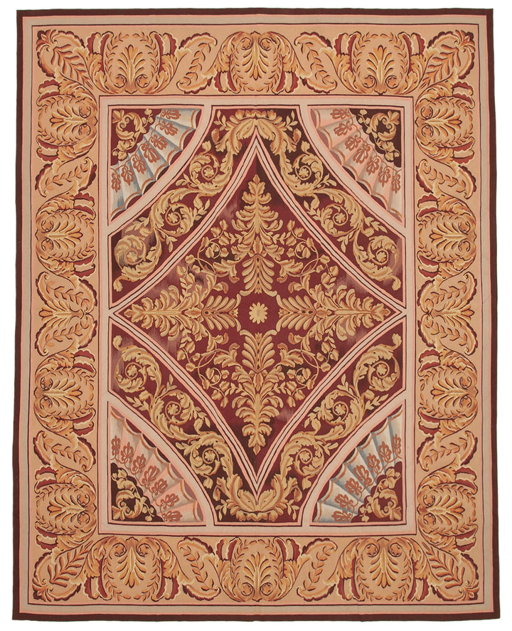 9x11 Pink Aubusson Kilim - 29477