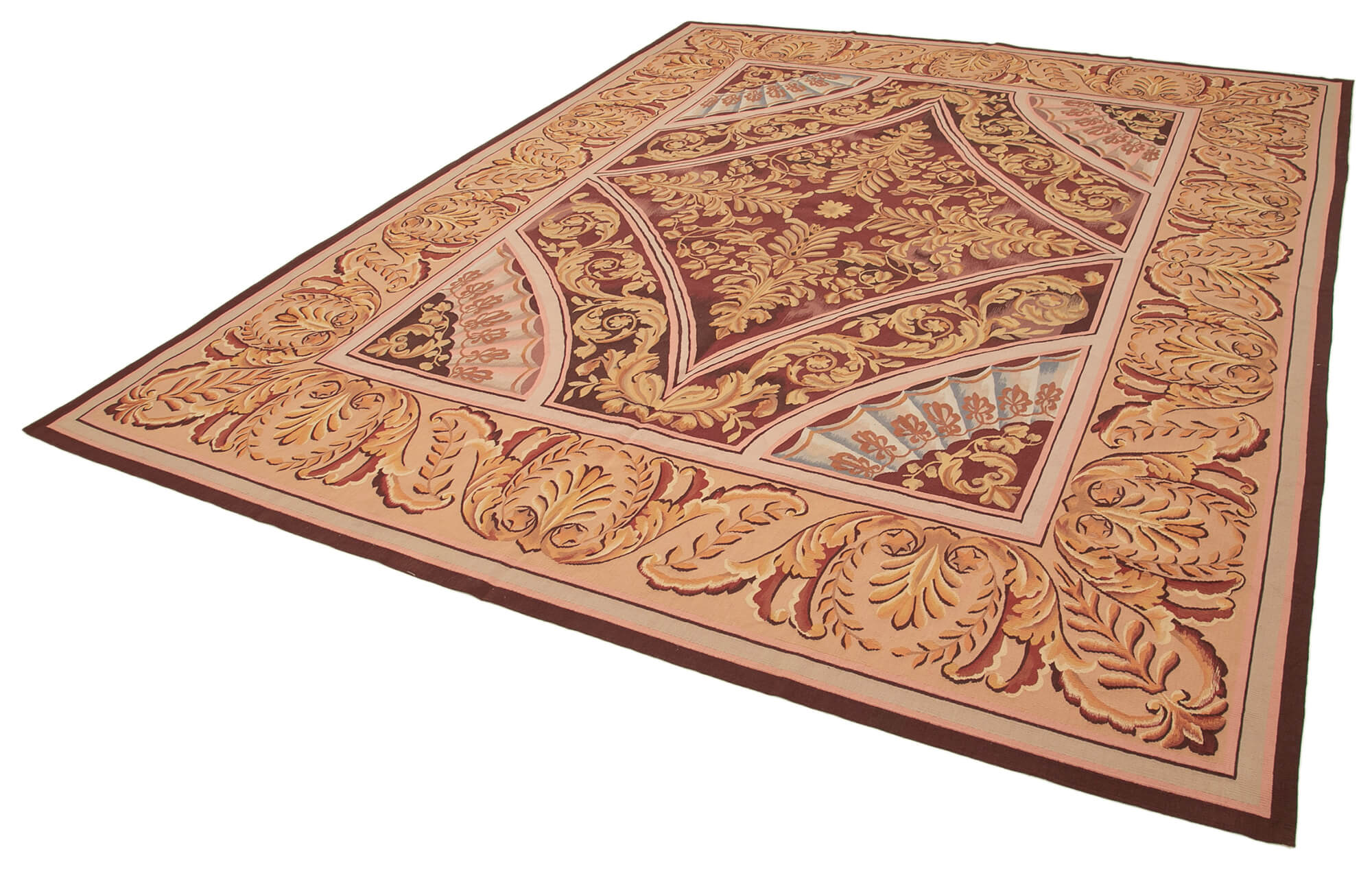 9x11 Pink Aubusson Kilim - 29477
