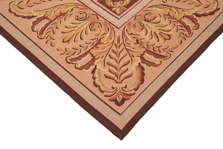 9x11 Pink Aubusson Kilim - 29477