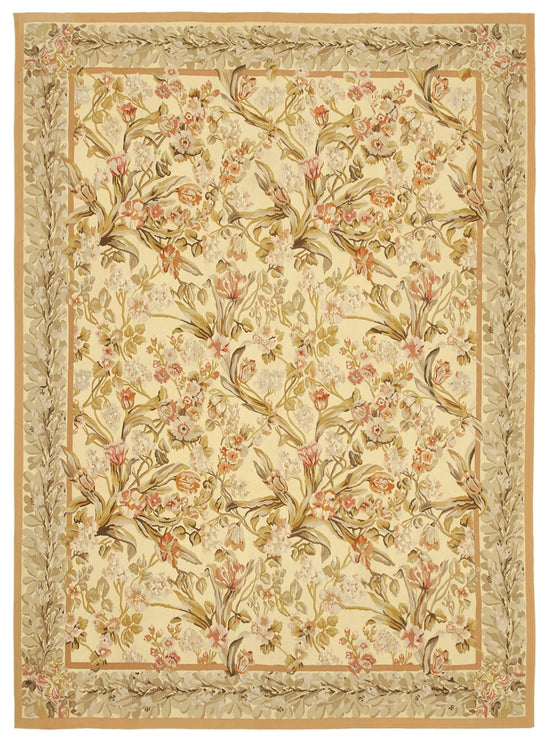 9x12 Beige Aubusson Kilim - 29478
