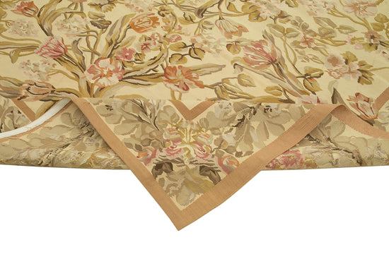 9x12 Beige Aubusson Kilim - 29478