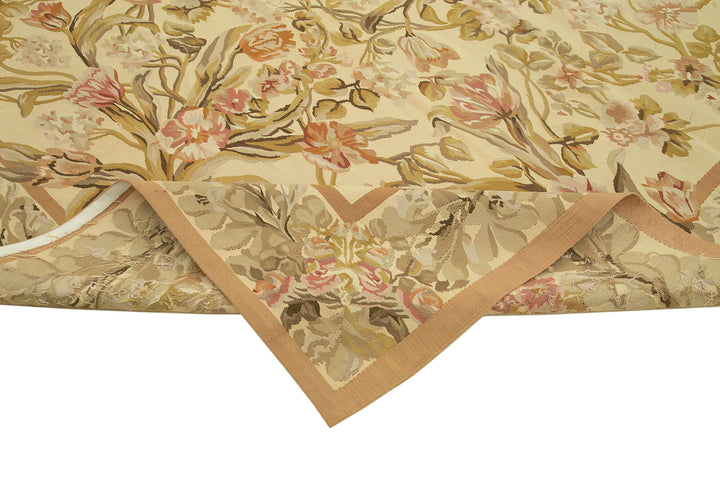 9x12 Beige Aubusson Kilim - 29478