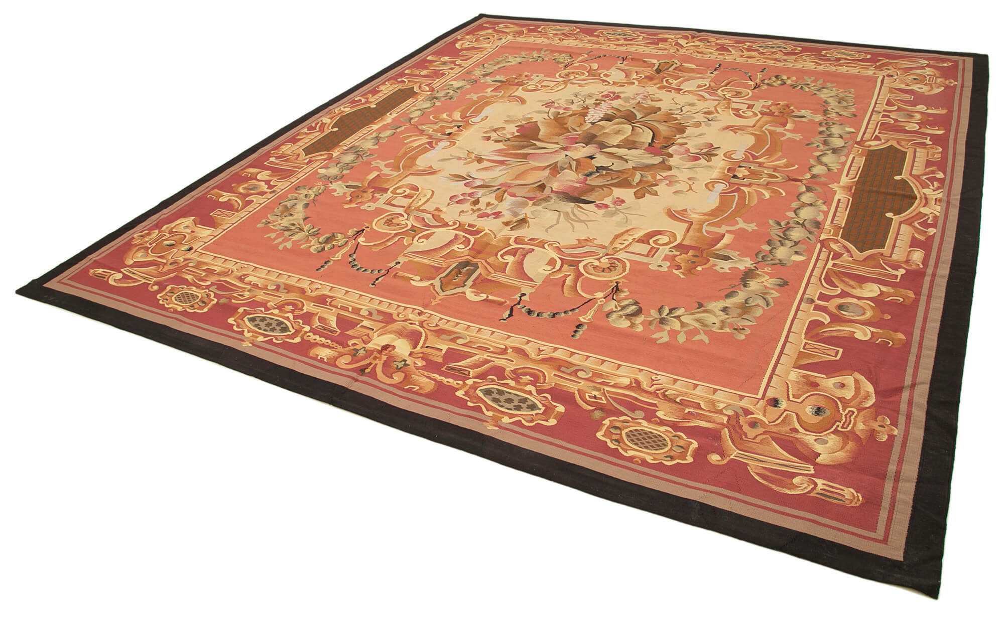 10x11 Red Aubusson Kilim - 29479