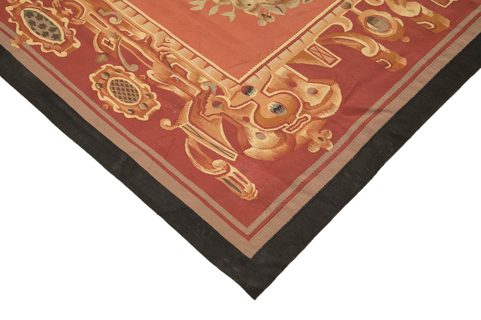 10x11 Red Aubusson Kilim - 29479