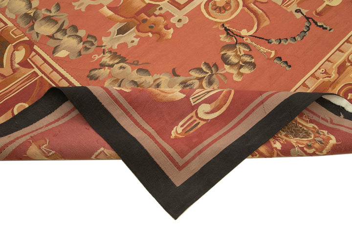 10x11 Red Aubusson Kilim - 29479