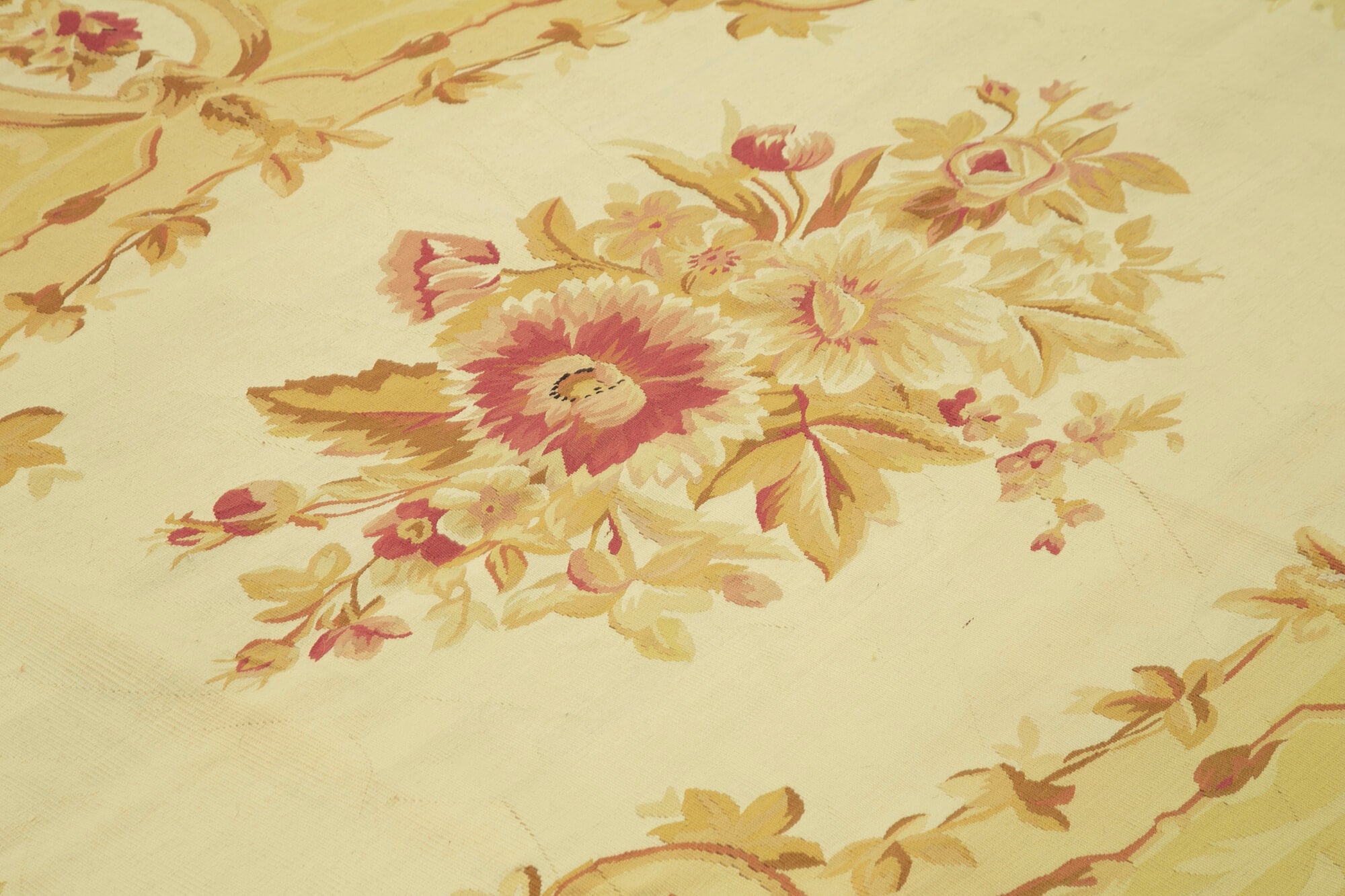 9x12 Yellow Aubusson Kilim - 29484