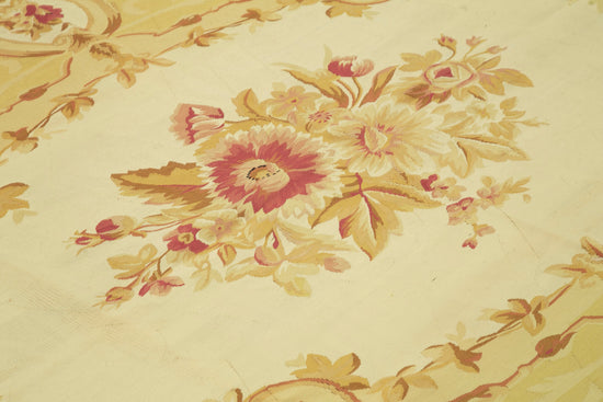 9x12 Yellow Aubusson Kilim - 29484