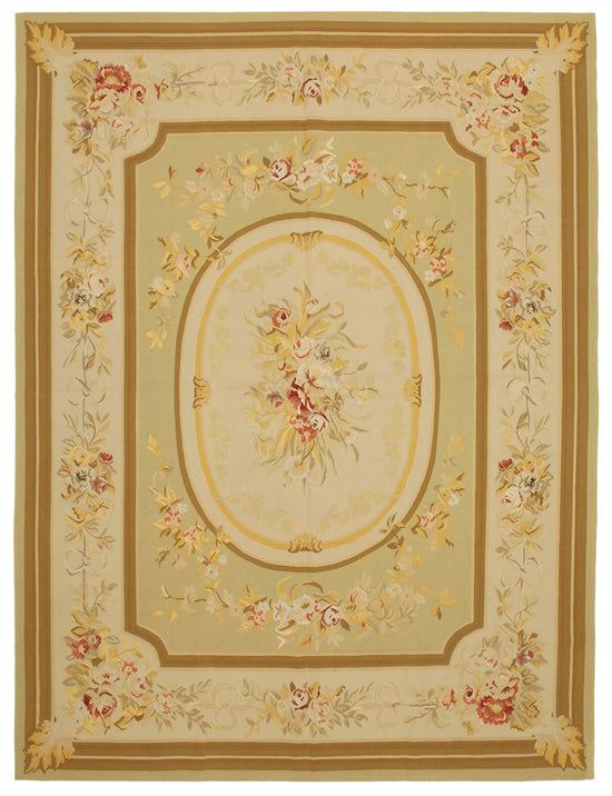 9x12 Beige Aubusson Kilim - 29485
