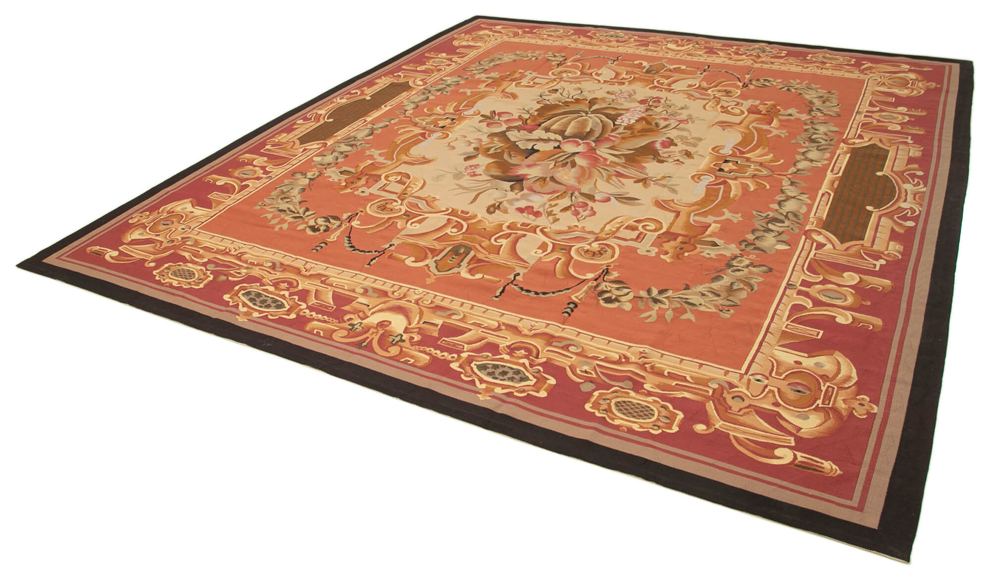 10x11 Pink Aubusson Kilim - 29487