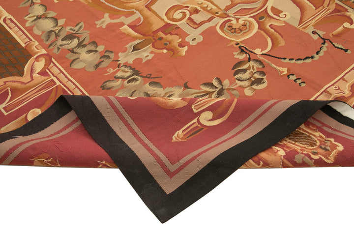 10x11 Pink Aubusson Kilim - 29487