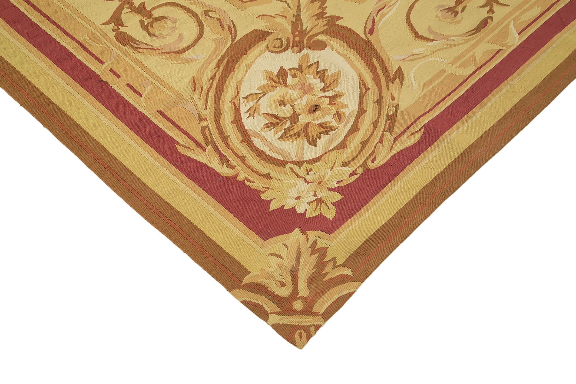 9x12 Yellow Aubusson Kilim - 29491