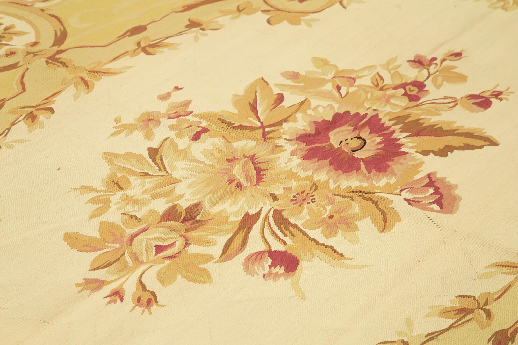 9x12 Yellow Aubusson Kilim - 29491