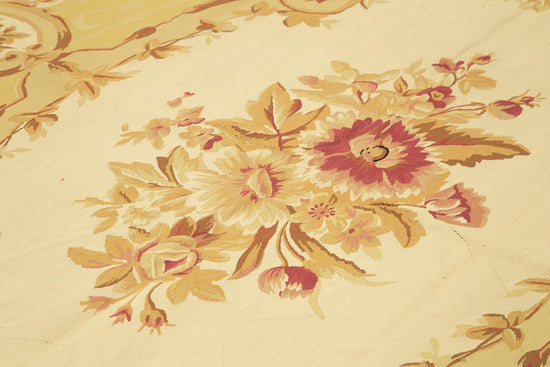 9x12 Yellow Aubusson Kilim - 29491