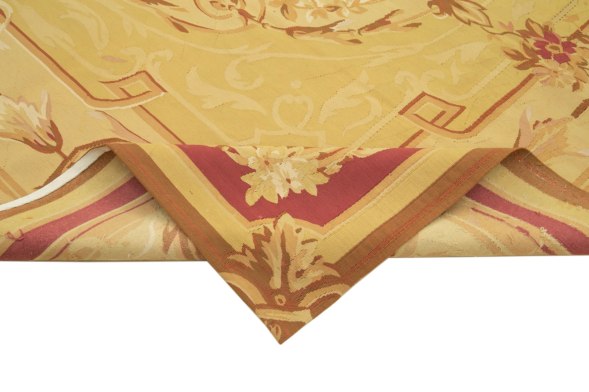 9x12 Yellow Aubusson Kilim - 29491