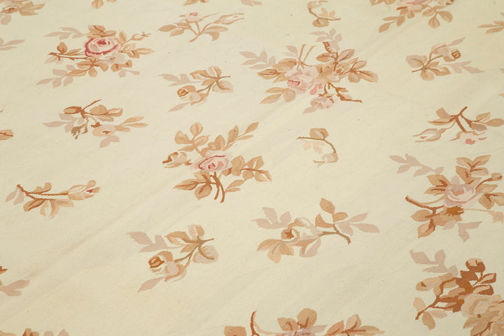 10x14 Beige Aubusson Kilim - 29495