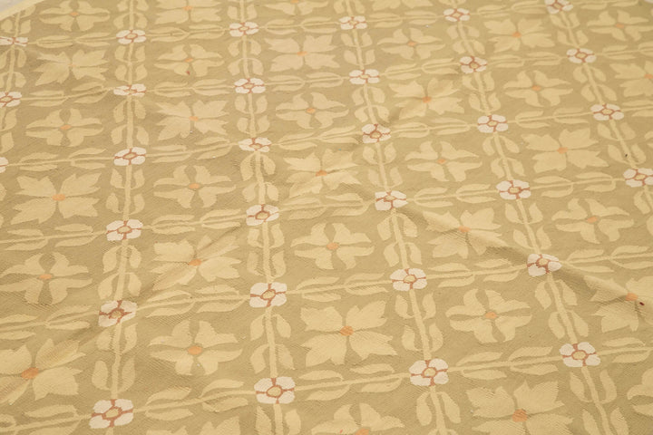 8x12 Brown Aubusson Kilim - 29497