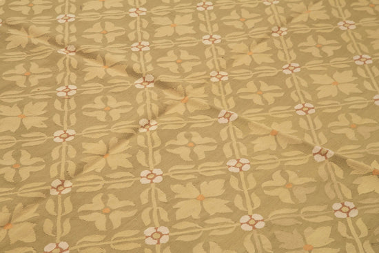 9x12 Brown Aubusson Kilim - 29499