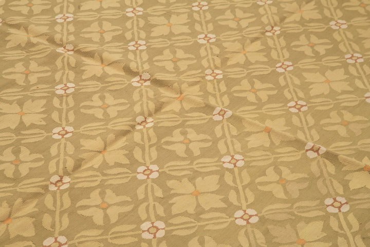 9x12 Brown Aubusson Kilim - 29499