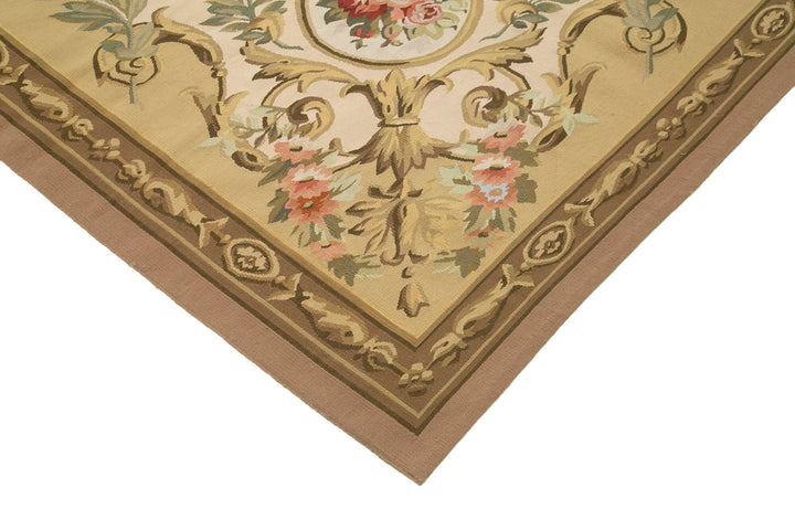 9x11 Beige Aubusson Kilim - 29503