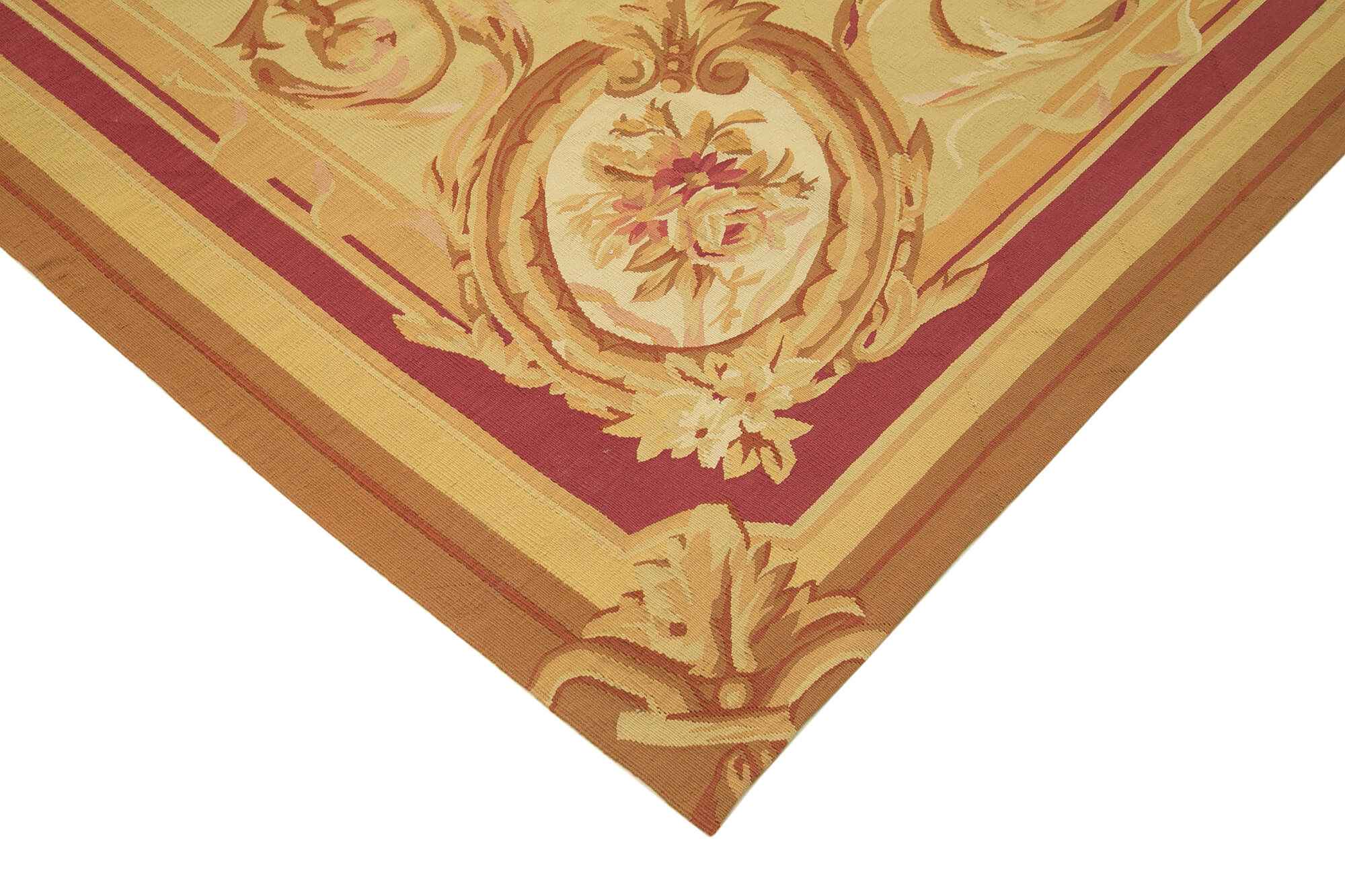 9x12 Yellow Aubusson Kilim - 29504