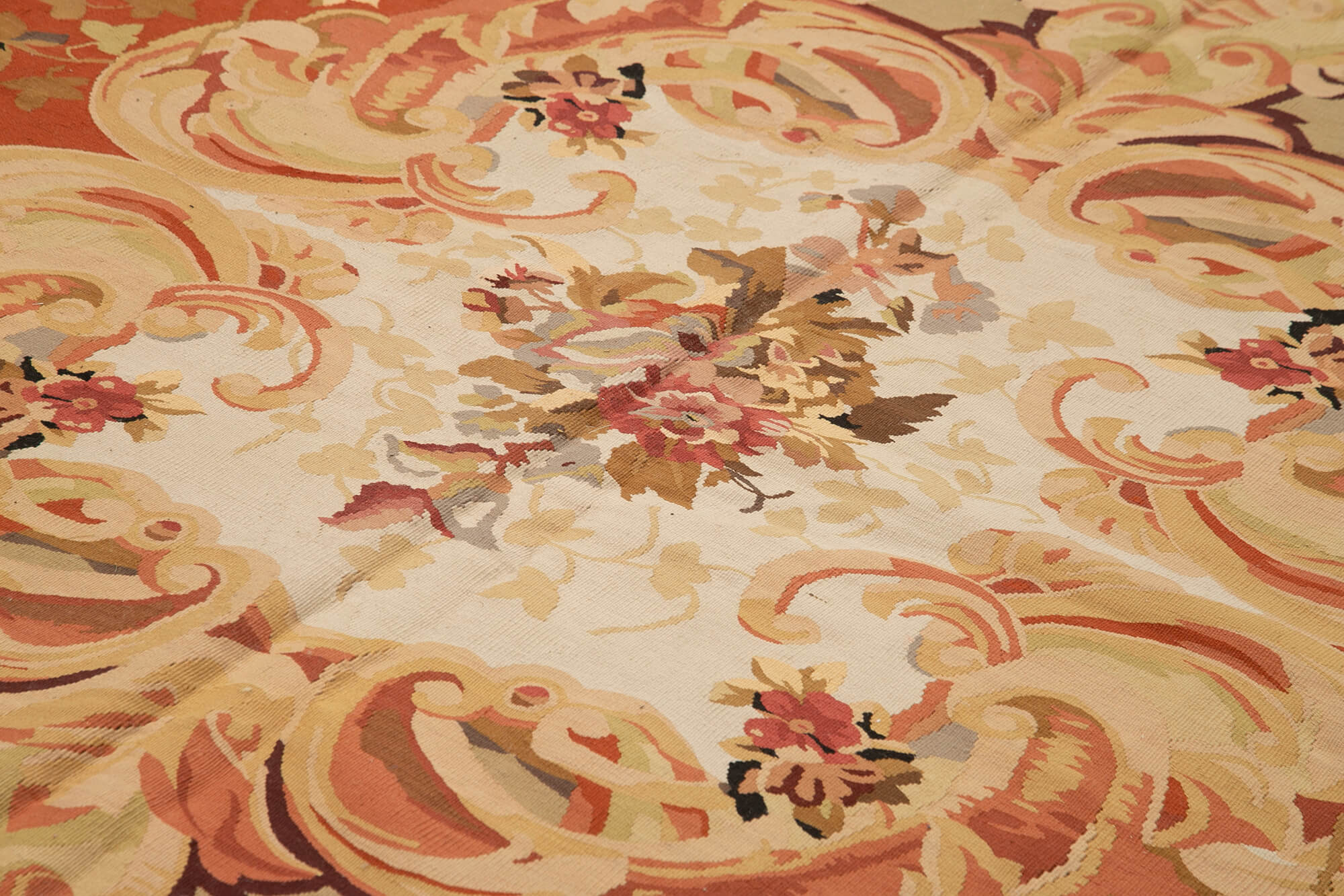 10x13 Beige Aubusson Kilim - 29520